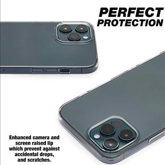 Crystal Clear Compatible W/iPhone 12Pro Case 5.4in - Picture 6 of 9